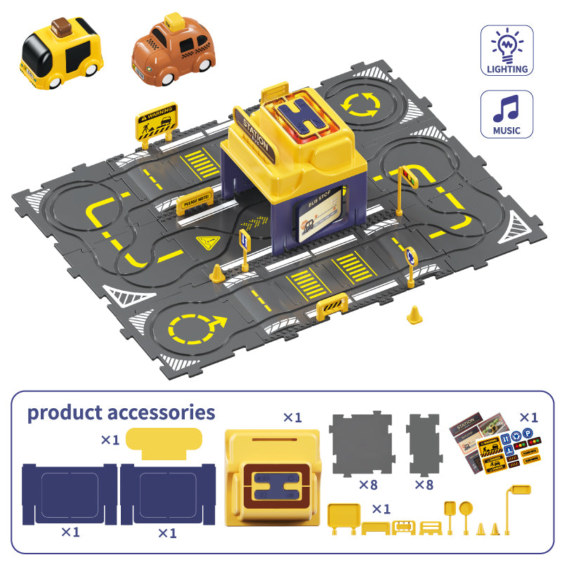track toy set with e design for kids wholesale 