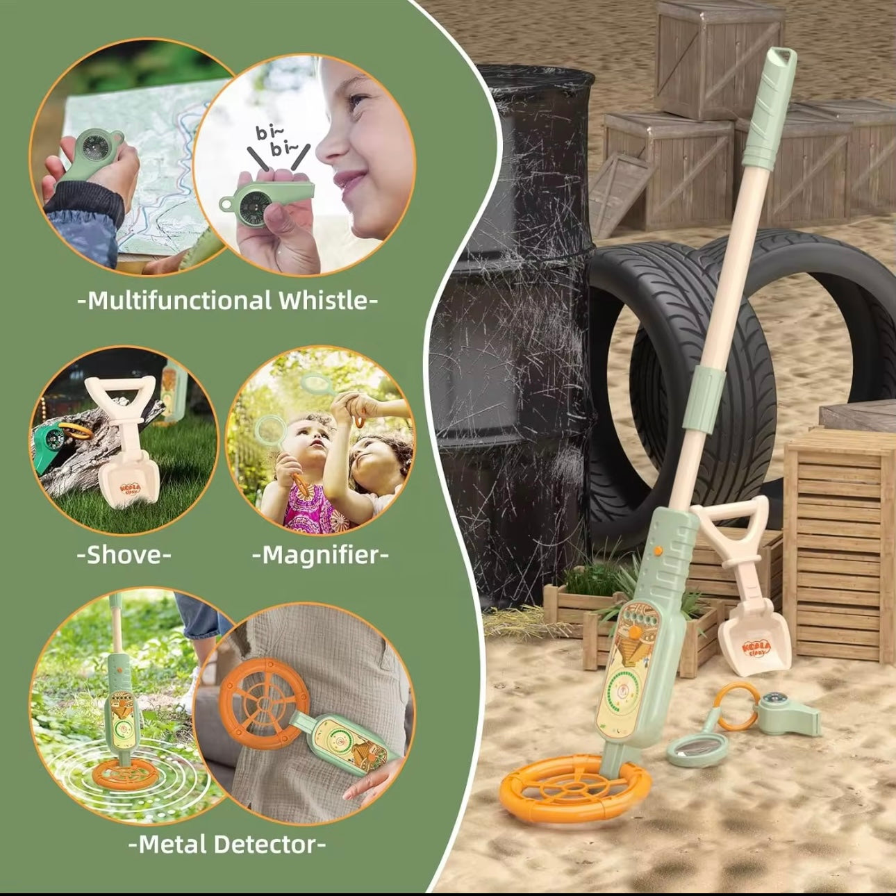 Kids metal detector toy set for outdoor exploration wholesale