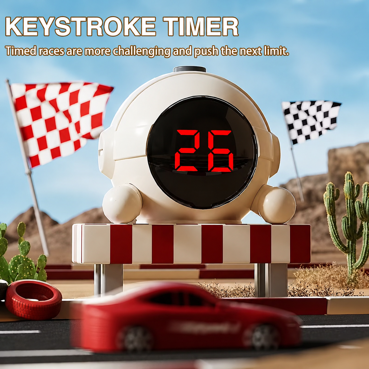 Remote control racing obstacle avoidance game toy for kids with steering wheel