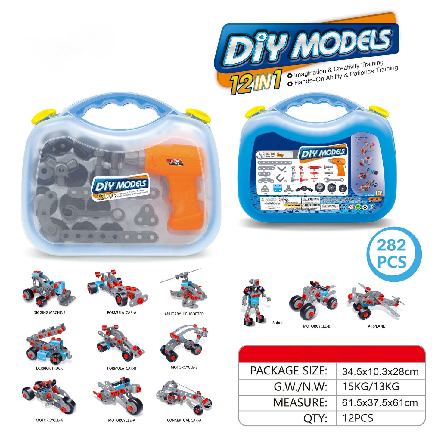 Kids screw and nut assembly tool kit educational toy wholesale