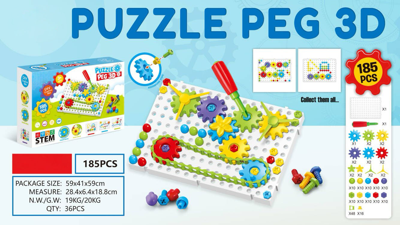 Kids screw and nut assembly tool kit educational toy wholesale