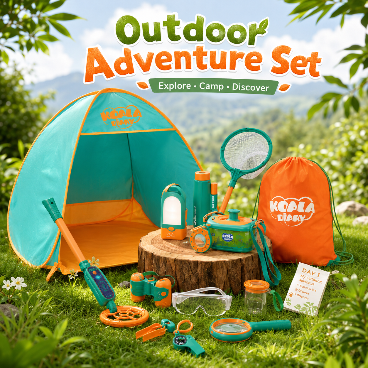 Outdoor adventure camping insect observation box toy for kids with bug catcher and nature exploration play set
