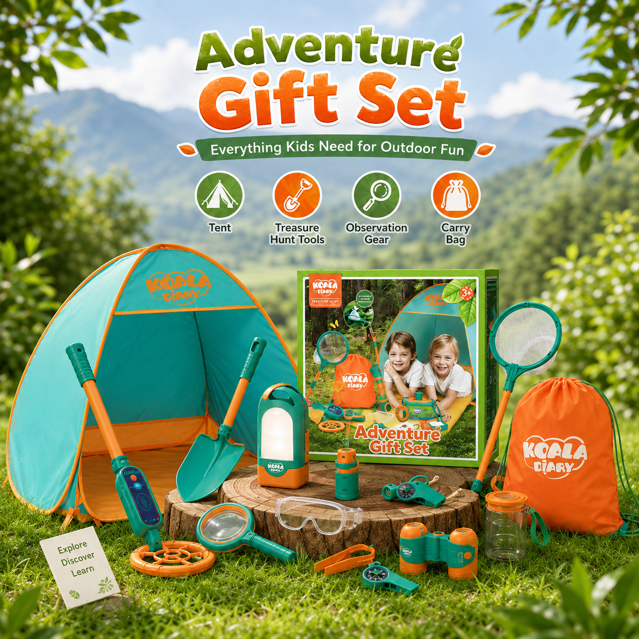 Outdoor adventure camping insect observation box toy for kids with bug catcher and nature exploration play set