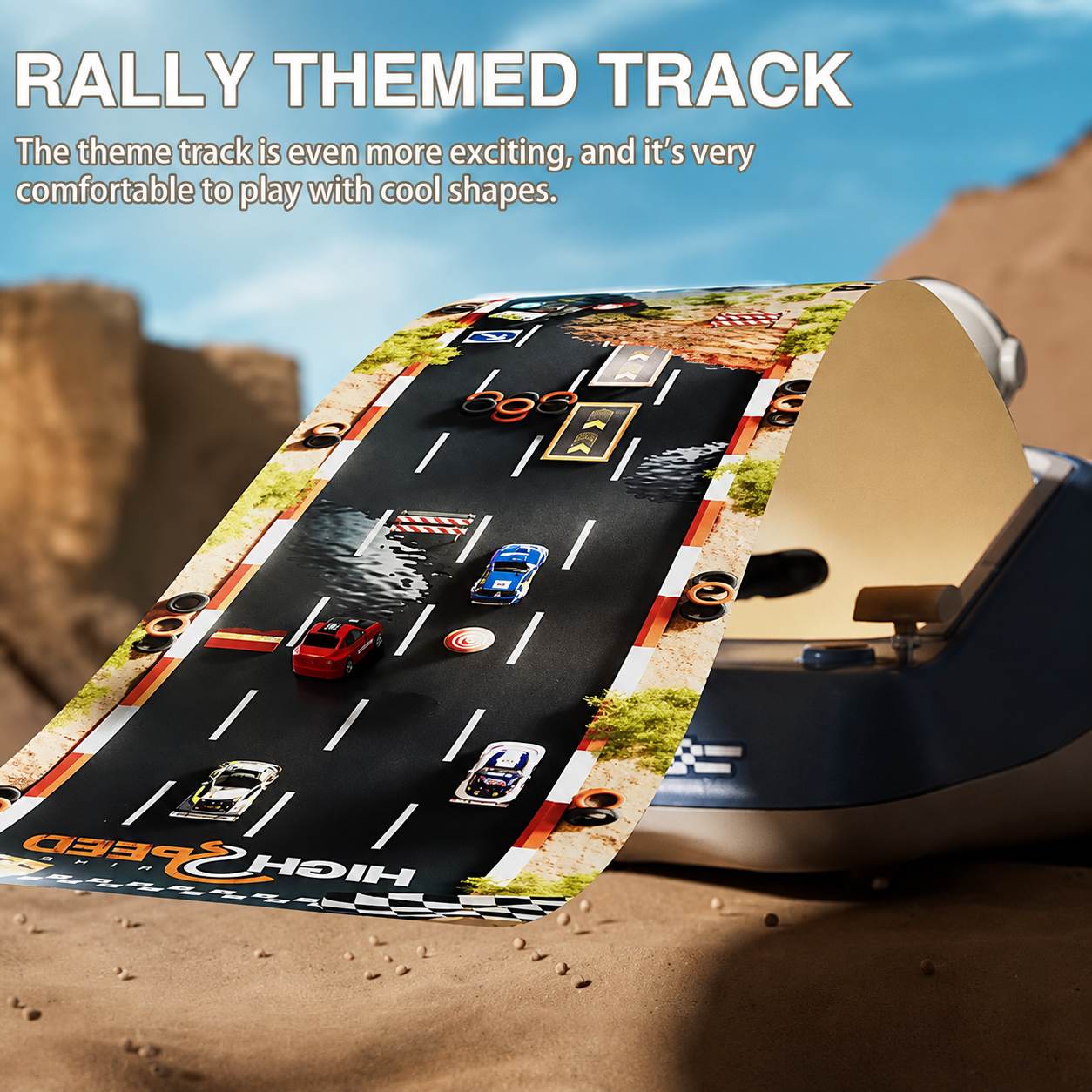 Remote control racing obstacle avoidance game toy for kids with steering wheel